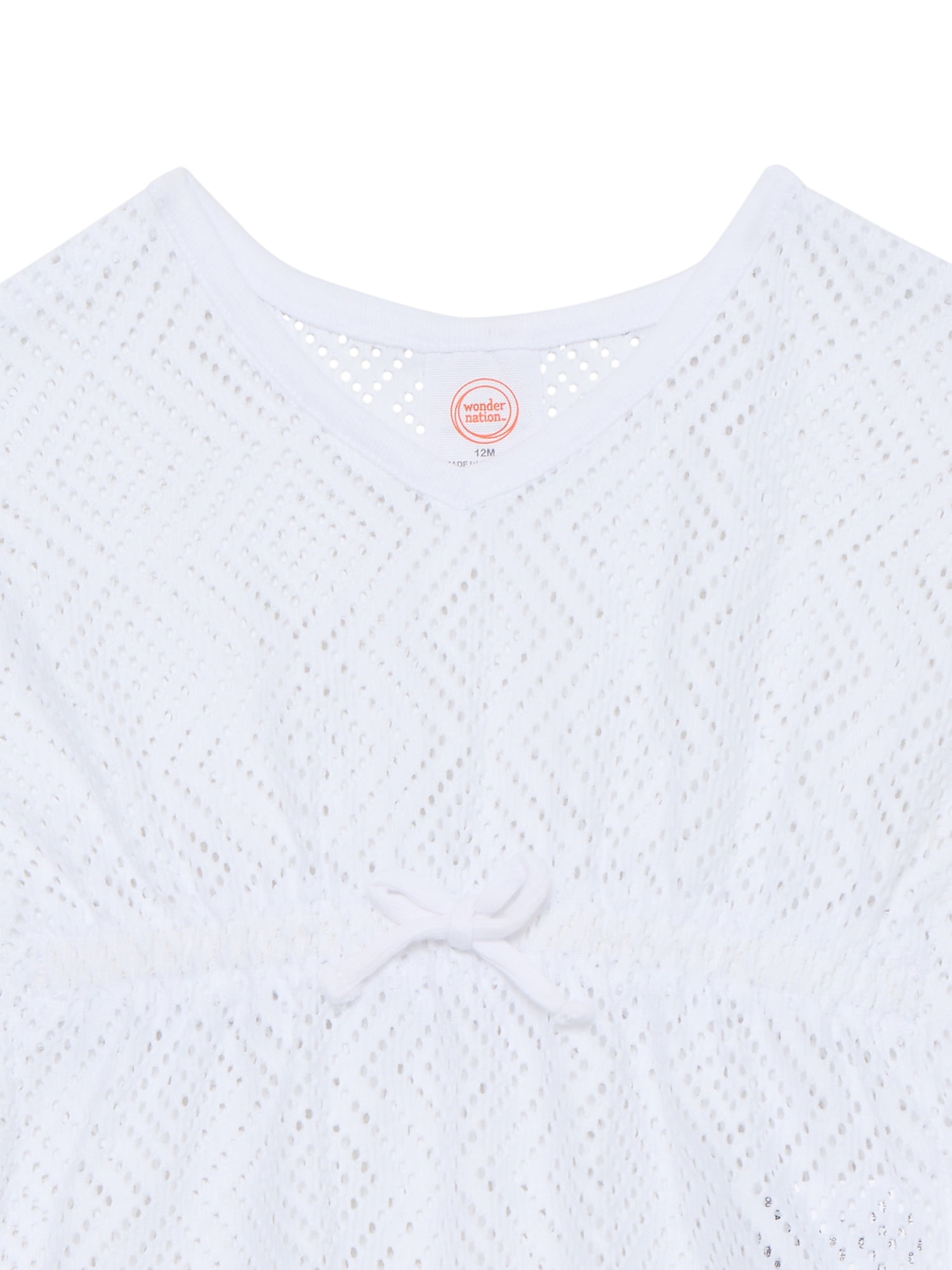 Wonder Nation Toddler Girl Crochet Kaftan Swim Coverup, Sizes 12M-5T