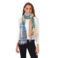 thumbnail image 2 of FORMRS Womens Scarf Winter Soft Long Big Warm Shawls Wrap Tassel Scarves, Blue Window, 2 of 9
