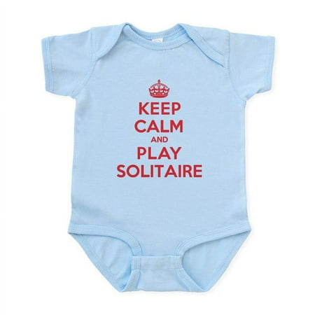 

CafePress - Keep Calm Play Solitaire Infant Bodysuit - Baby Light Bodysuit Size Newborn - 24 Months