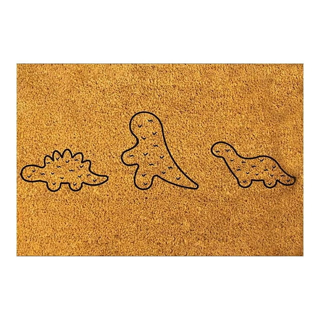 Funny Little Dinosaur Door Mat Anti Slip Dirty Door Rug Entrance Front Door Outdoor Entrance Porch Mat Anti Slip Polyester Fun Floor Mat Indoor and Outdoor Decor in Front of Doors