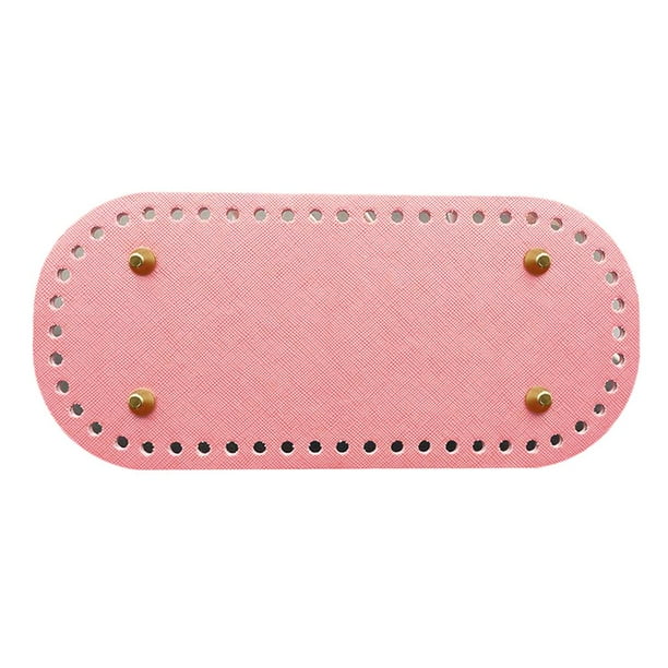8 Colores de material cuero para Tejer Bolsa de Ganchillo Almohadillas Moldeadoras Inferiores para Uñas Bolsas de Tejido Insertar Base de Cojín con 5 , Rosa Rosado Yinane fondos de bolsos para crochet