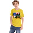 thumbnail image 6 of FamilyThread Toddler Kids Boys Girls American Flag Cotton T-shirt Fashion Cute Round Neck Print Tee Short Sleeve For 3-9 Years, 6 of 8