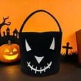 thumbnail image 6 of Halloween Candy Bag Large Capacity Felt Pumpkin Ghost Storage Basket 7.9x7.1in with Handle for Trick or Treat Party by OVFUIZ, 6 of 6