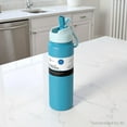 thumbnail image 3 of Mainstays 24 oz Blue Stainless Steel Double Wall Water Bottle, Straw Lid, 3 of 9