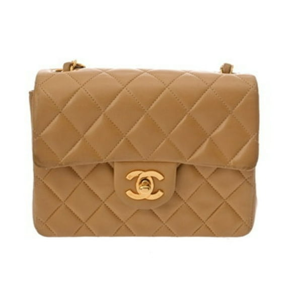 Pre-Owned CHANEL Matelasse Chain Shoulder Bag, 18cm, Beige, AS0148, Unisex, Lambskin (Fair)