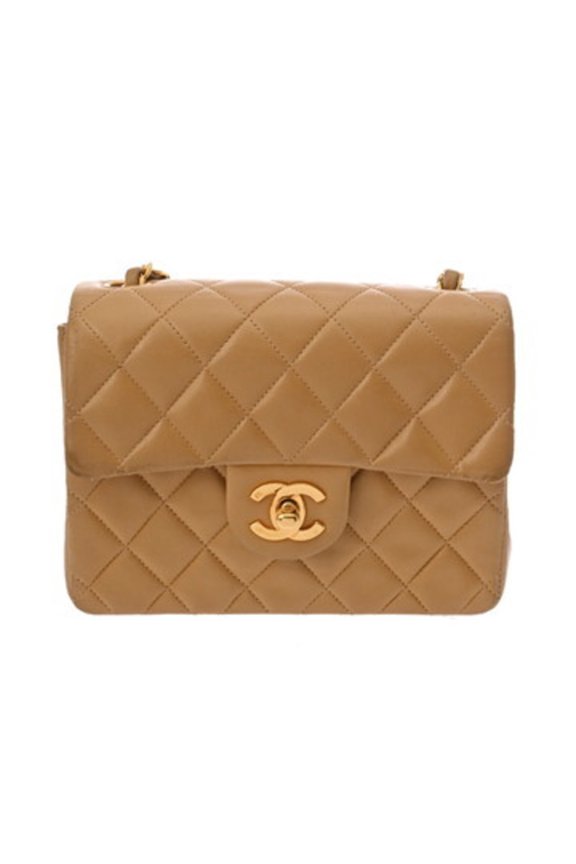 Pre-Owned CHANEL Matelasse Chain Shoulder Bag, 18cm, Beige, AS0148, Unisex, Lambskin (Fair)