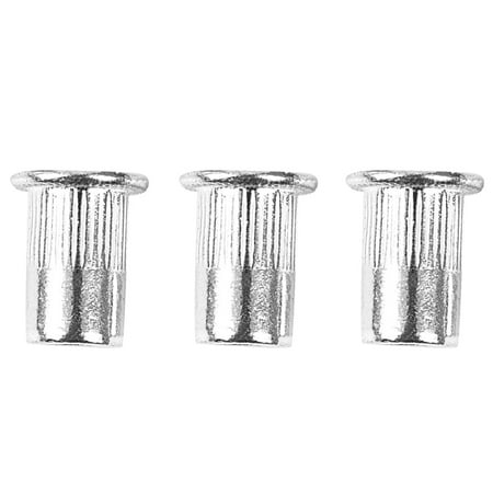 

M6x15mm Aluminum Flat Head Ribbed Body Nuts Insert Nutserts 100pcs