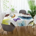 thumbnail image 6 of Colorful Butterfly Rectangle Tablecloth, Dust Proof Anti Wrinkle Wipeable Table Cloth Tabletop foration of Dinner Kitchen Wedding Holiday Party 60"x60" Decor Gift, 6 of 7