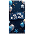 thumbnail image 3 of Blue Watercolor Background Banner with Balloons Stars and the Text We Will Miss You Farewell Party Decorations Photography Props Party Supplies Decor Backdrop, 3 of 8