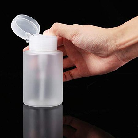 EN120ML Pump Dispenser Nail Art Acrylic Alcohol Liquid Cleaner Empty Remover Bottle