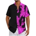 thumbnail image 2 of Blusa y camisa de manga corta con cuello vuelto Camisa casual para hombre Camisa de bolos vintage de manga corta Camisas de verano de playa cubana Camisa con botones Blusa para hombre Poliéster, 2 of 5
