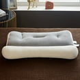 thumbnail image 1 of Oreiller Ergonomique / Oreiller Orthopédique de Lit pour Soulager la Douleur au Cou / Oreiller de Soutien Cervical avec Design Profilé / Alternative à la Mousse Mémoire / Rembourrage en Fibre de Soja / Options Tailles Standard et Grand pour Si, 1 of 4