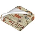 thumbnail image 2 of Bingfone Watercolor Insects Print Flannel Fleece Blanket Throw Blanket for Bed,Sofa,Couch,Travel,Camping(60"x50" ), 2 of 8