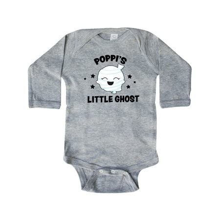 

Inktastic Cute Poppi s Little Ghost with Stars Gift Baby Girl Long Sleeve Bodysuit
