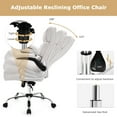 thumbnail image 6 of Gymax High Back Big & Tall Office Chair Adjustable Swivel w/Flip-up Arm Beige, 6 of 10