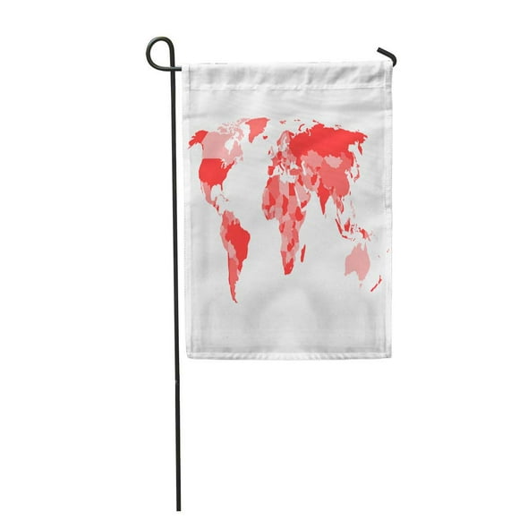 NUDECOR World Map Names of Sovereign Countries and Larger Dependent Garden Flag Decorative Flag House Banner 28x40 inch