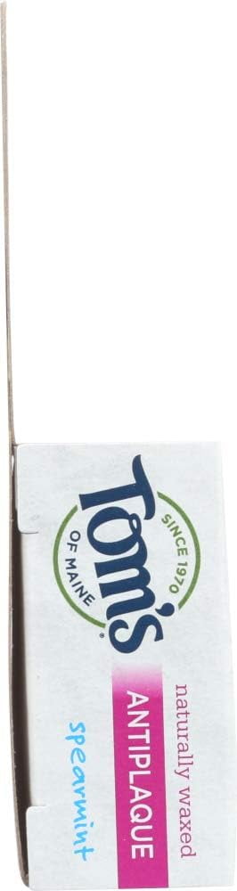 Tom's of Maine Naturally Waxed Anti-Plaque Flat Floss Spearmint 32 Yards (Pack of 5)