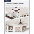 thumbnail image 3 of Ventilador de techo Fanbulous 48" 6 aspas con luz y control remoto, motor DC de 6 velocidades, 3 of 7