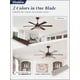 thumbnail image 3 of Ventilador de techo Fanbulous 48" 6 aspas con luz y control remoto, motor DC de 6 velocidades, 3 of 7