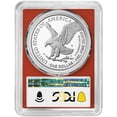 thumbnail image 2 of 2022-S Proof $1 American Silver Eagle PCGS PR70DCAM FDOI Flag Label Red Frame, 2 of 2
