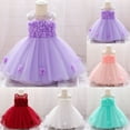 thumbnail image 2 of Zhuashum Robes d'Été pour Bébés Filles Été Col Rond Sans Manches Robe Florale Imprimés Mode Robe Décontractée Quotidienne 6-12 Mois Rose, 2 of 6