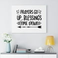 thumbnail image 2 of Scripture Walls  Prayers Go Up Blessings Come Down Bible Verse Canvas Christian Wall Art Ready to Hang Unframed, 2 of 16