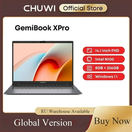 CHUWI GemiBook XPro Intel N100 Laptop 8GB RAM 256GB SSD 14.1-inch UHD Screen Intel N100 Processors Windows 11 Notebook PC