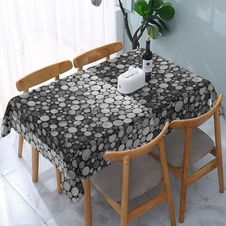 

Tablecloth Stone Table Cloth For Rectangle Tables Waterproof Resistant Picnic Table Covers For Kitchen Dining/Party(54x72in)