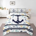 thumbnail image 1 of Erosebridal Colorful Anchor Print Comforter Sets Todder Size, Nautical Comforters & Duvets, Reversible 2-Piece, 1 of 8