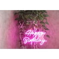 thumbnail image 3 of LED Neon Sign Light USB Led Lights Wall Art Decoration Home Night Lamps Room Ambient Background Light - Happy Birthday, 3 of 4