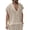 Khaki, variant on Men's Sleeveless Oversized Vest Neck Knitted Pullover Cable Soild Loose Sweater for Daily Wear Navy Blue M
