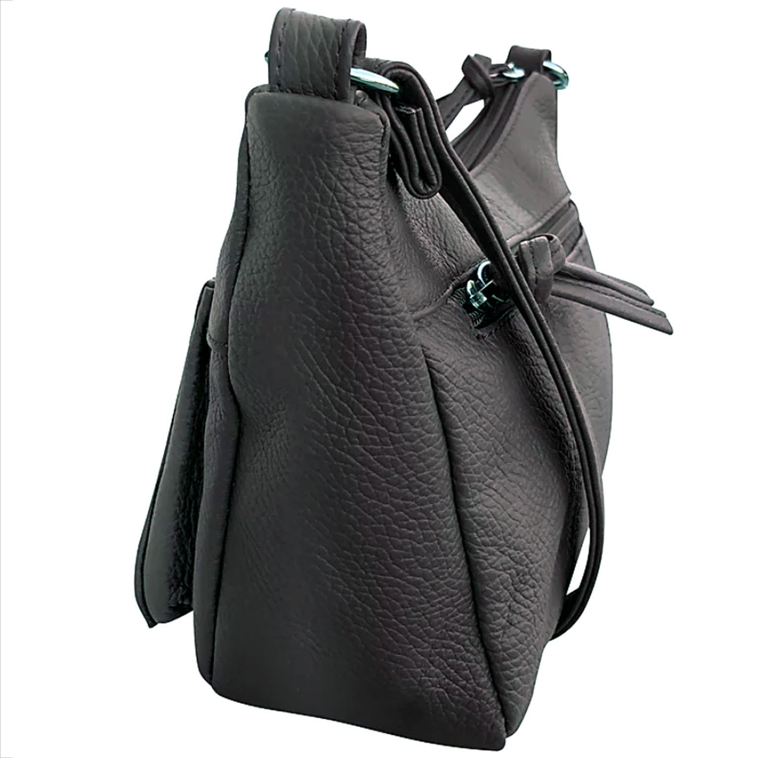 Women's Leather Medium Cross Body Purse Shoulder Ladies Handbag with Many Pockets