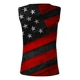 thumbnail image 5 of Usmixi 4th of July Tank Top for Women Plus Size Knitted Ribbed Independence Day Patriotic Shirt Vest Summer American Flag Print V-Neck Sleeveless Fashion Blouses Red xxxl, 5 of 5