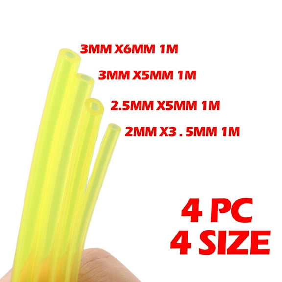 4Pcs Fuel Line Hose for Trimmer Chainsaw Brushcutter Replacement