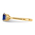 thumbnail image 4 of Real 14kt Yellow Gold Sapphire and Diamond Ring Size: 7; for Adults and Teens; for Women and Men, 4 of 5