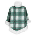 thumbnail image 6 of QQAMB Women's Shawl Furry Warm Cape Coat Pullover Poncho Fluffy Fur-Collar Shawl Wrap Plaid Printed Fall Winter Outdoor/Indoor Cloak, 6 of 6