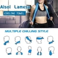 thumbnail image 2 of Paquete de 4 toallas refrescantes (101,6 x 30,5 cm), ideales para deportes de hielo, para el cuello, suaves, transpirables y de microfibra para gimnasio, entrenamiento, fitness y yoga. Azul cielo,, 2 of 6