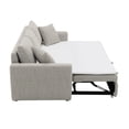 thumbnail image 3 of Beige Boucle Sleeper Sectional Furniture With Cushions - Warm Look, Comfortable Seating, Pull-out Mattress, Framework Sectional, Seating Arrangement Setup, 2 Toss Pillows, Bed, Construction, 3 of 4