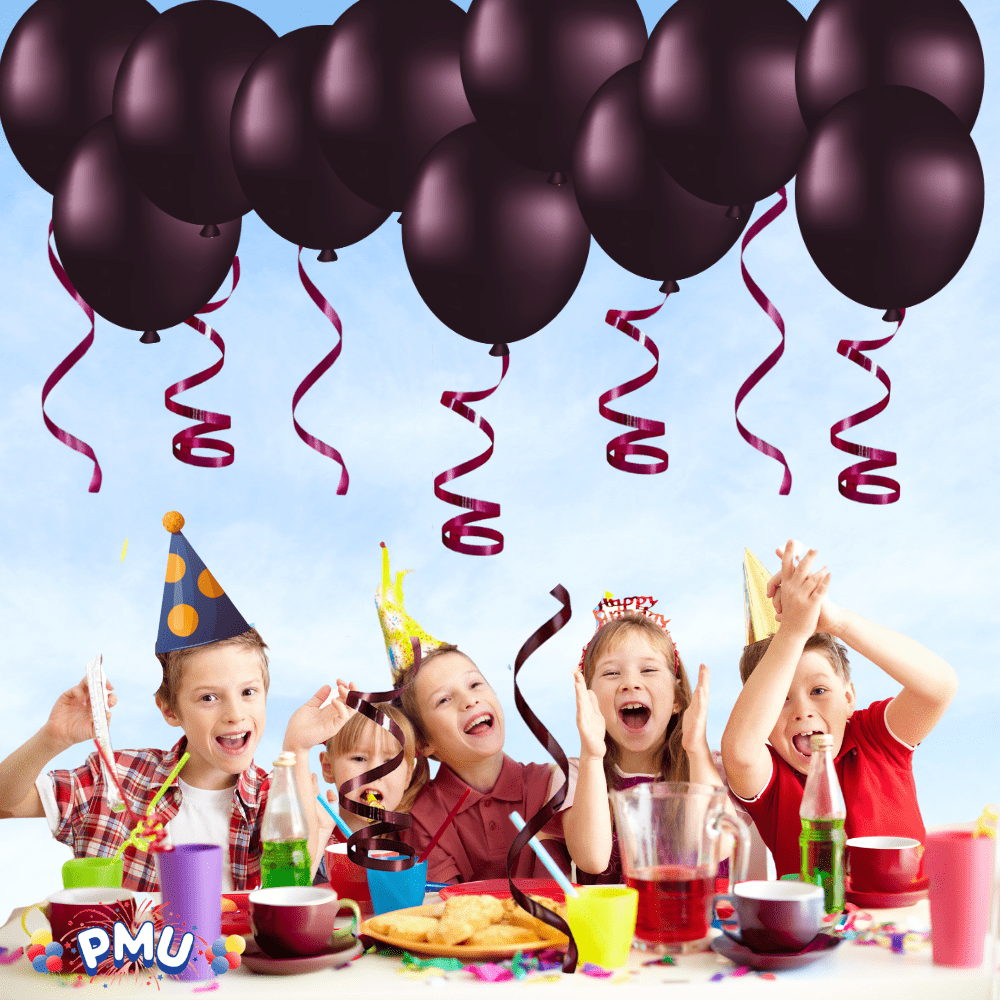 PMU 1500 Yards x 3/8in Burgundy Crimped Curling Ribbon String for Gift Wrapping Ribbon Balloon String Birthday Celebration Party Presents Decor, Festival Art Craft Accessories (6-250 Yard Rolls)