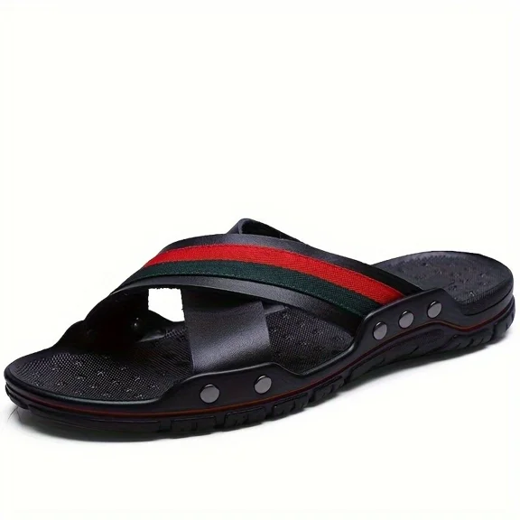 Men Open-Toed Slippers Comfortable Leisure Summer Outdoor Beach Walk Slides