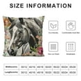 thumbnail image 5 of ONETECH Just A Girl Who Loves Horses Horse Lover Decorative Pillowcase Throw Pillow Cover, Funny Rustic Farmhouse Horse Flower for Sofa Couch Girls Room Home Decor Pillow Case, 5 of 5