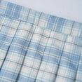 thumbnail image 4 of YUUMIN Girls Pleated Skirt Elastic Waist Plaid A-line Skirts with Lining Shorts School Uniform Sky Blue 160/L, 4 of 7