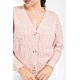 thumbnail image 4 of Cardigan con diseño de trenza Roman Fashion / Juvenil, 4014 (Palo de rosa) rosa G, 4 of 5