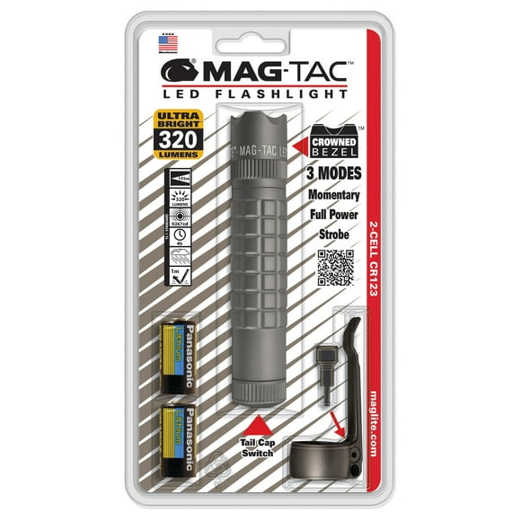 Maglite Mag-Tac Urban Gray Blister Crowned Bezel