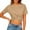 Khaki, variant on Blmnix Sexy Women's Athletic Shirts & Tees Crop Cotton Tops Pink Crew Neck Short Sleeve Women's Tops, Tees & Blouses
