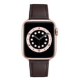 thumbnail image 3 of WFEAGL Genuine Leather Business Replacement Apple Watch Band 38mm 40mm 41mm Coffee/Rose Gold, 3 of 8