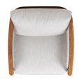 thumbnail image 5 of Jennifer Taylor Home Rhodes 29" Upholstered Teak & Aluminum Patio Arm Chair Birch Gray Chenille, 5 of 9