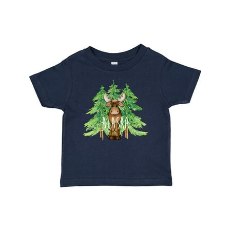 

Inktastic Alaska Moose and Trees Gift Baby Boy or Baby Girl T-Shirt