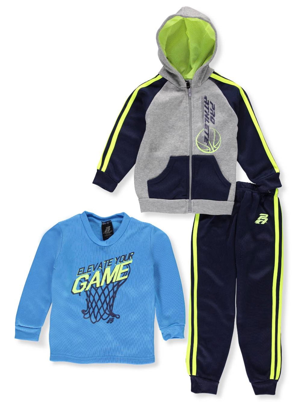 Pro Athlete Boys Logo Trim 2-Piece Sweatsuit Pants Set