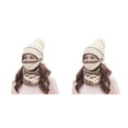 thumbnail image 4 of Qarigey Bufanda cálida de invierno para mujer, conjunto de cubierta para la cara y el cuello, gorro de punto, gorro con pompón Type1 NO1, 4 of 6